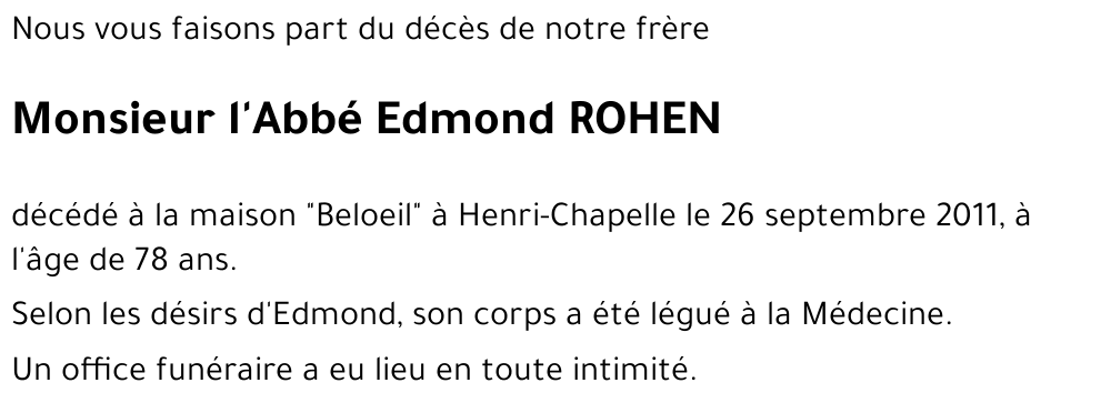 Edmond ROHEN