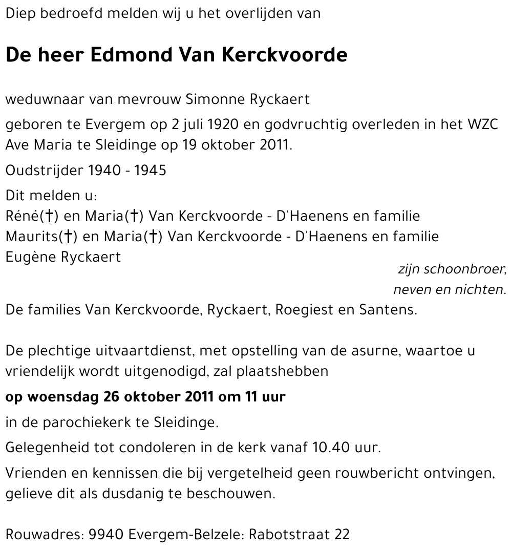 Edmond Van Kerckvoorde