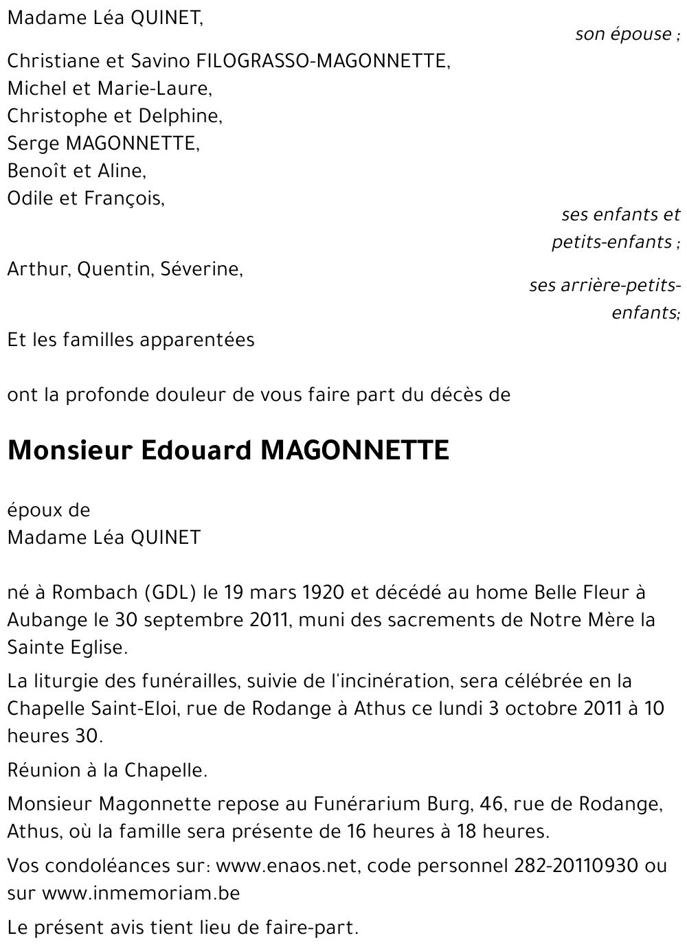 Edouard MAGONNETTE
