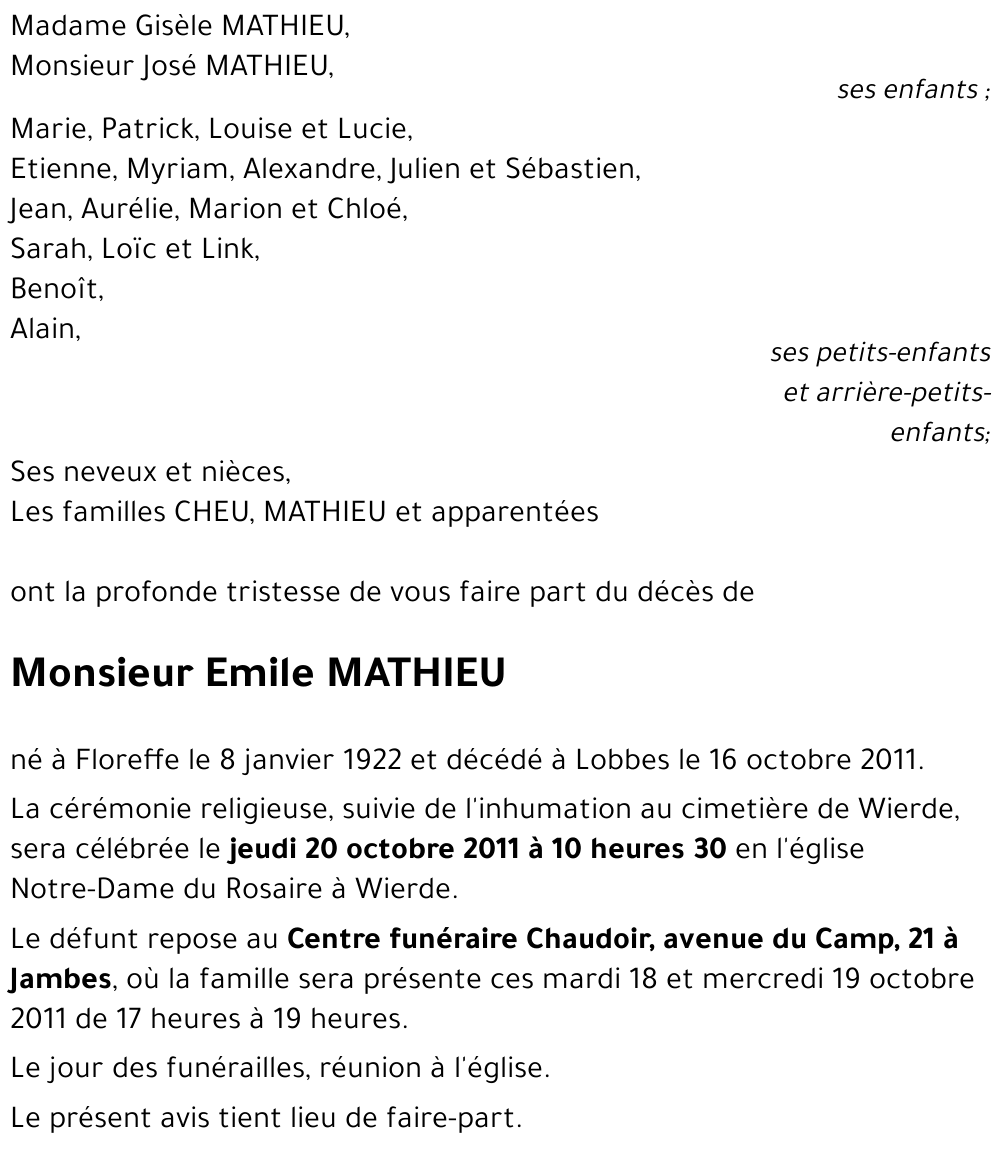 Emile MATHIEU