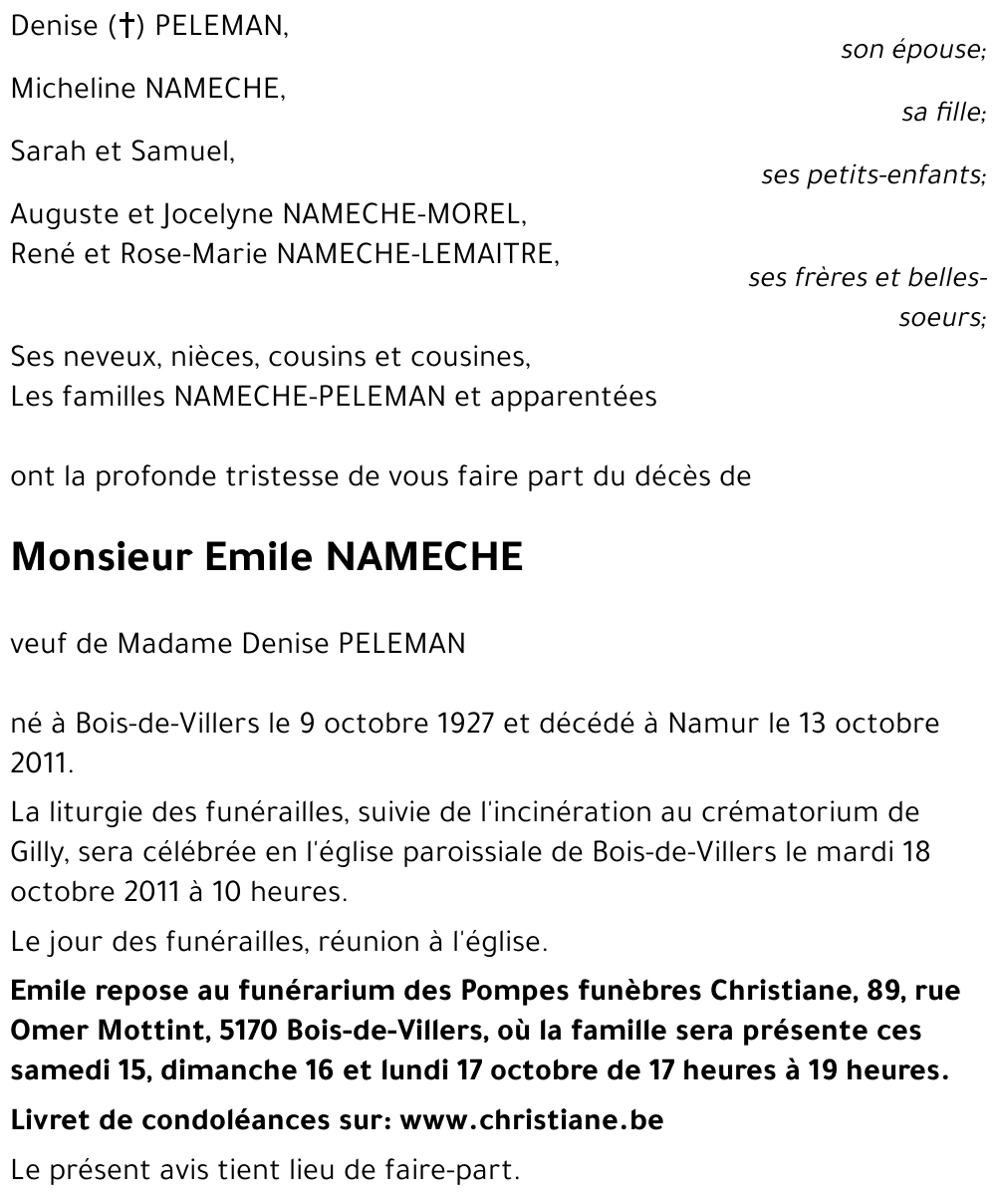 Emile NAMECHE