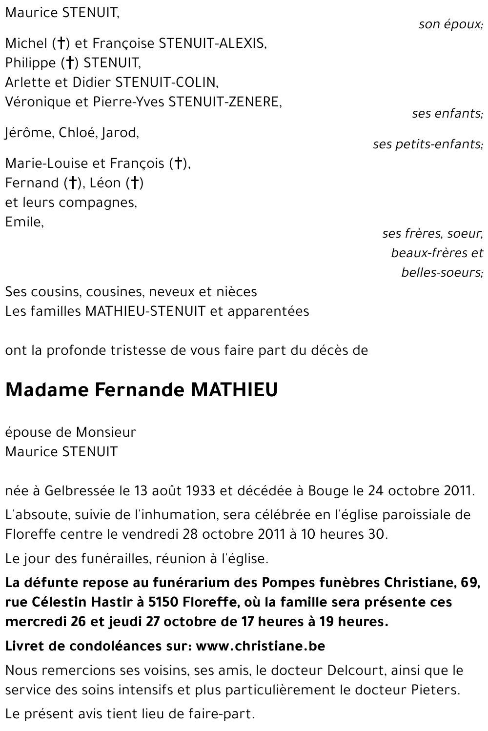 Fernande MATHIEU
