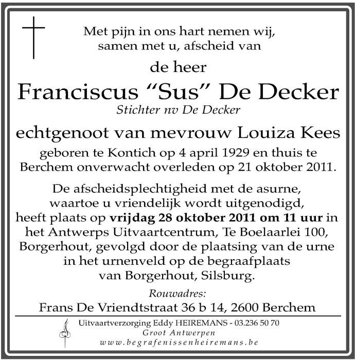 Franciscus De Decker