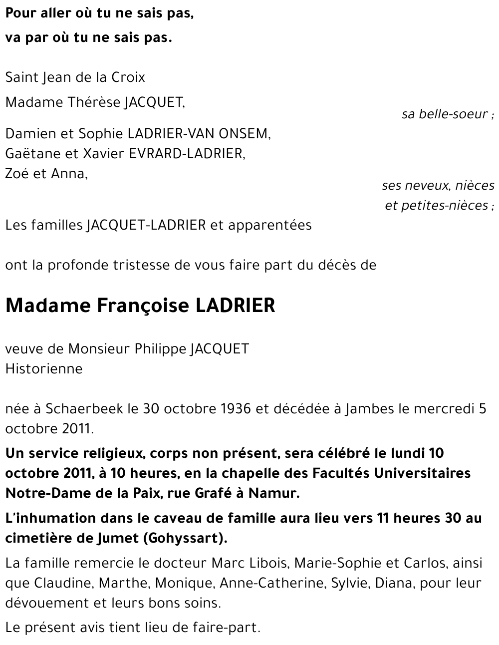 Françoise LADRIER