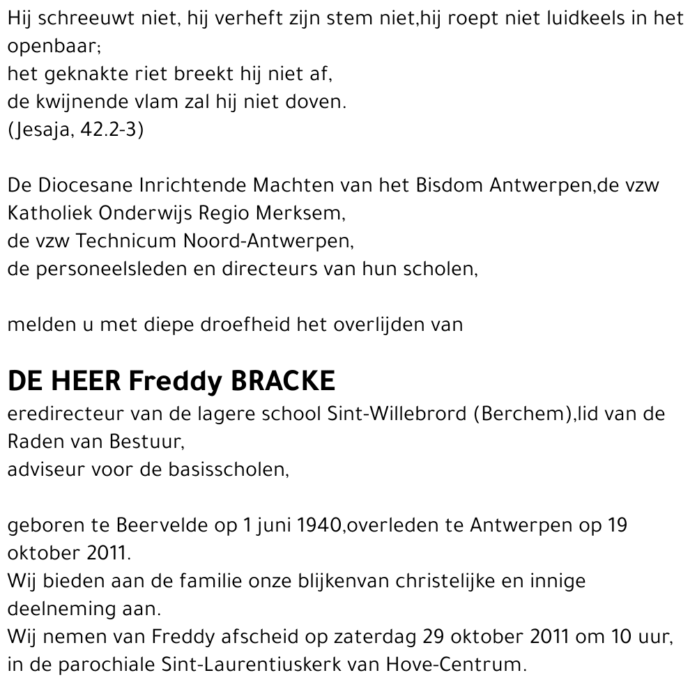 Freddy Bracke