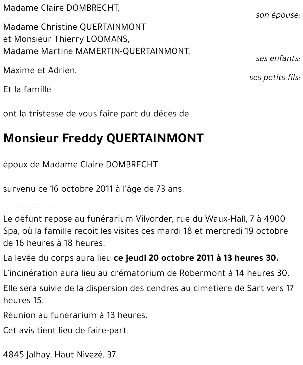 Freddy QUERTAINMONT