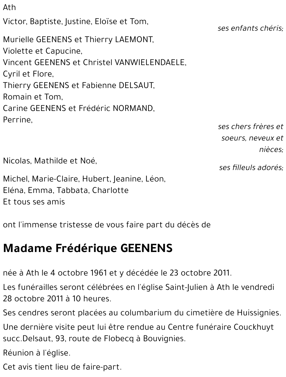 Frédérique GEENENS