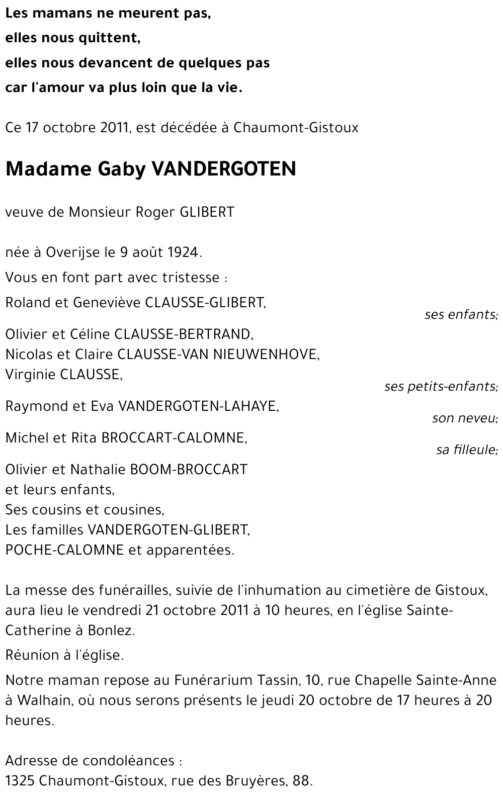 Gaby VANDERGOTEN