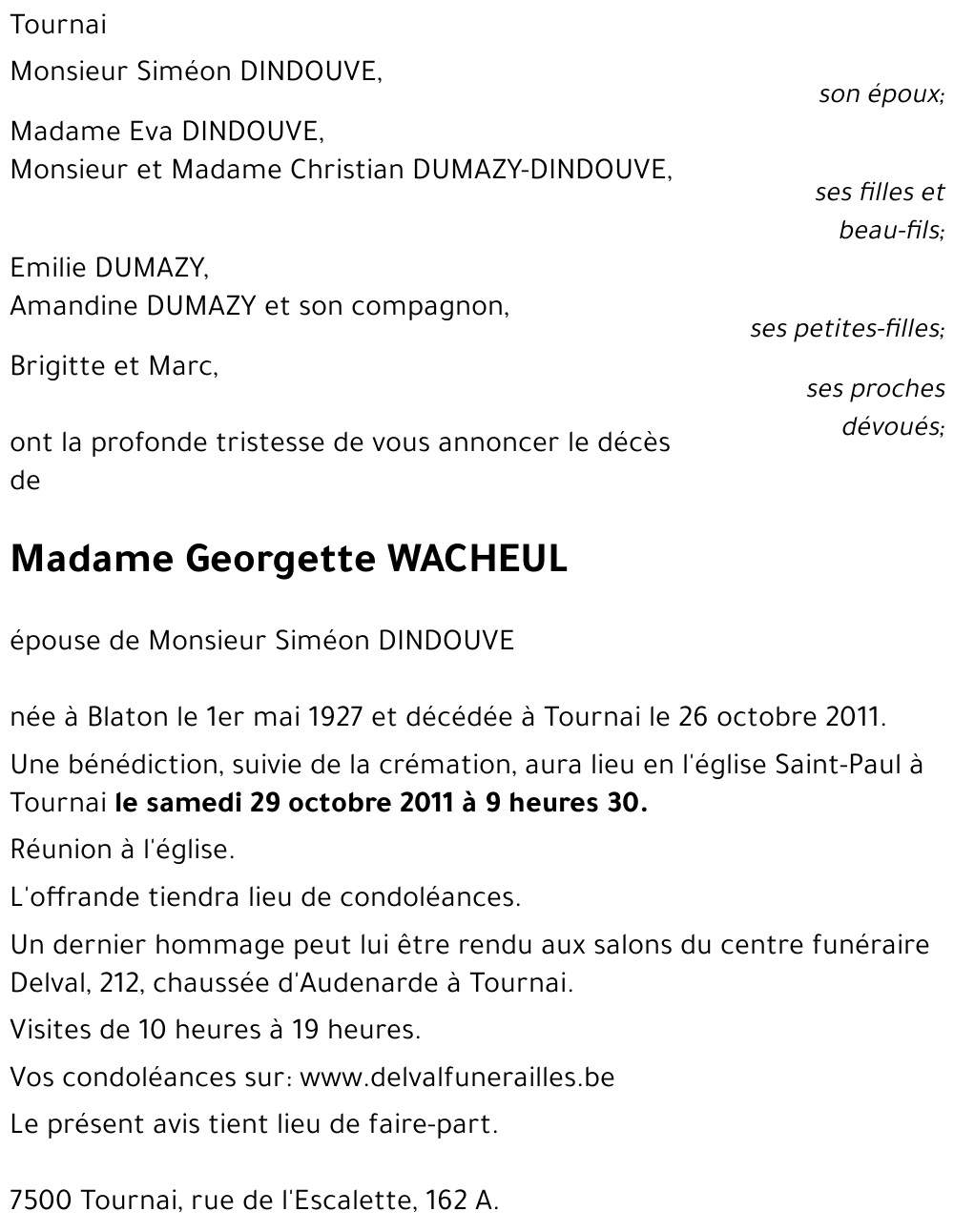 Georgette WACHEUL