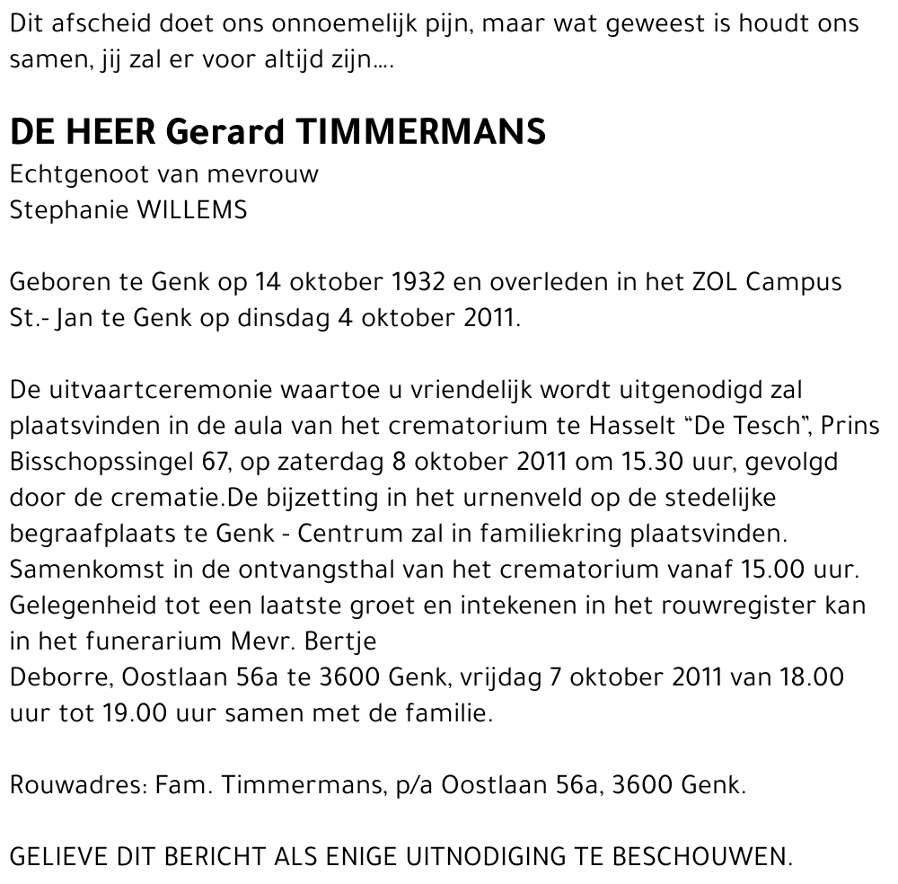 Gerard TIMMERMANS
