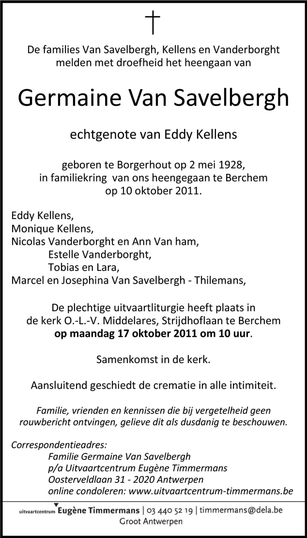 Germaine Van Savelbergh