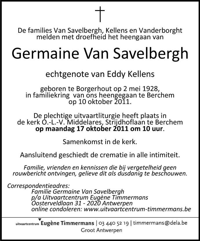 Germaine Van Savelbergh