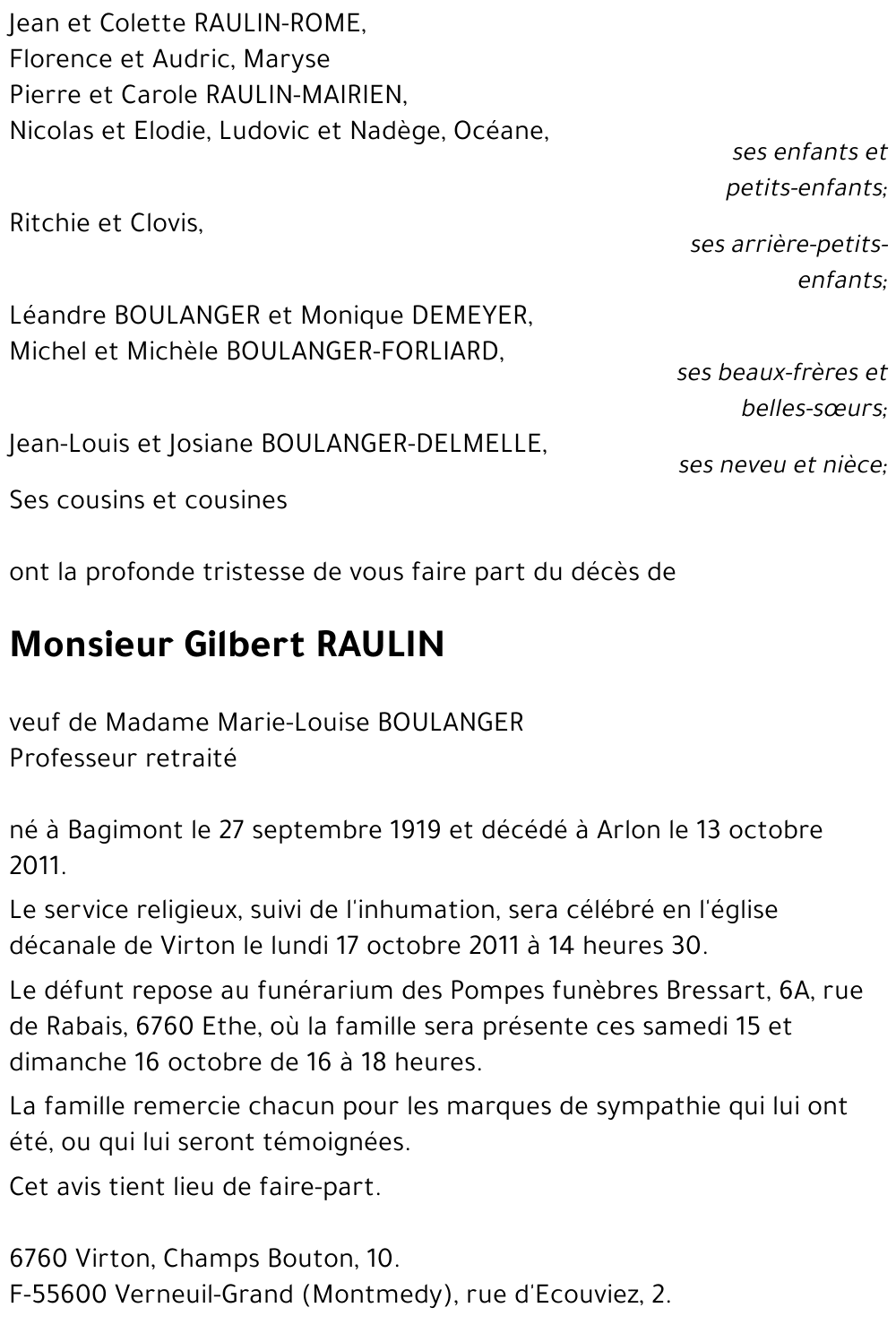 Gilbert RAULIN