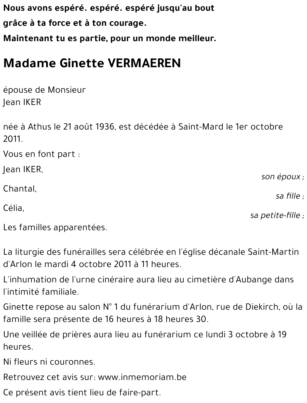 Ginette VERMAEREN