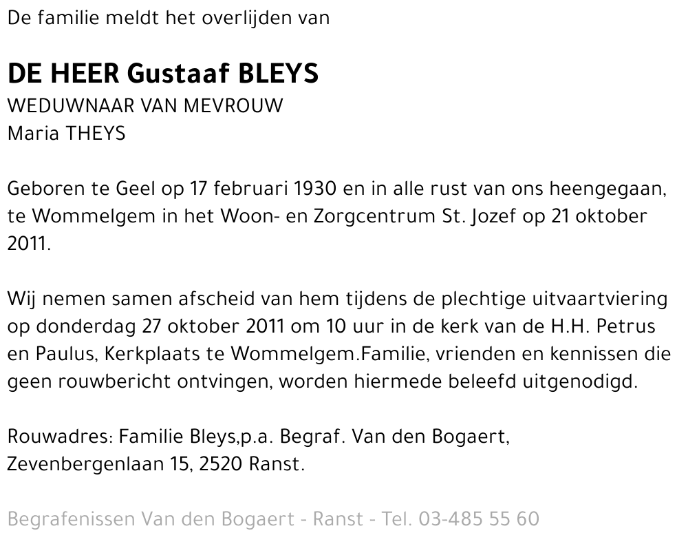 Gustaaf Bleys