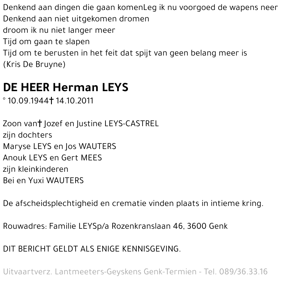 Herman LEYS