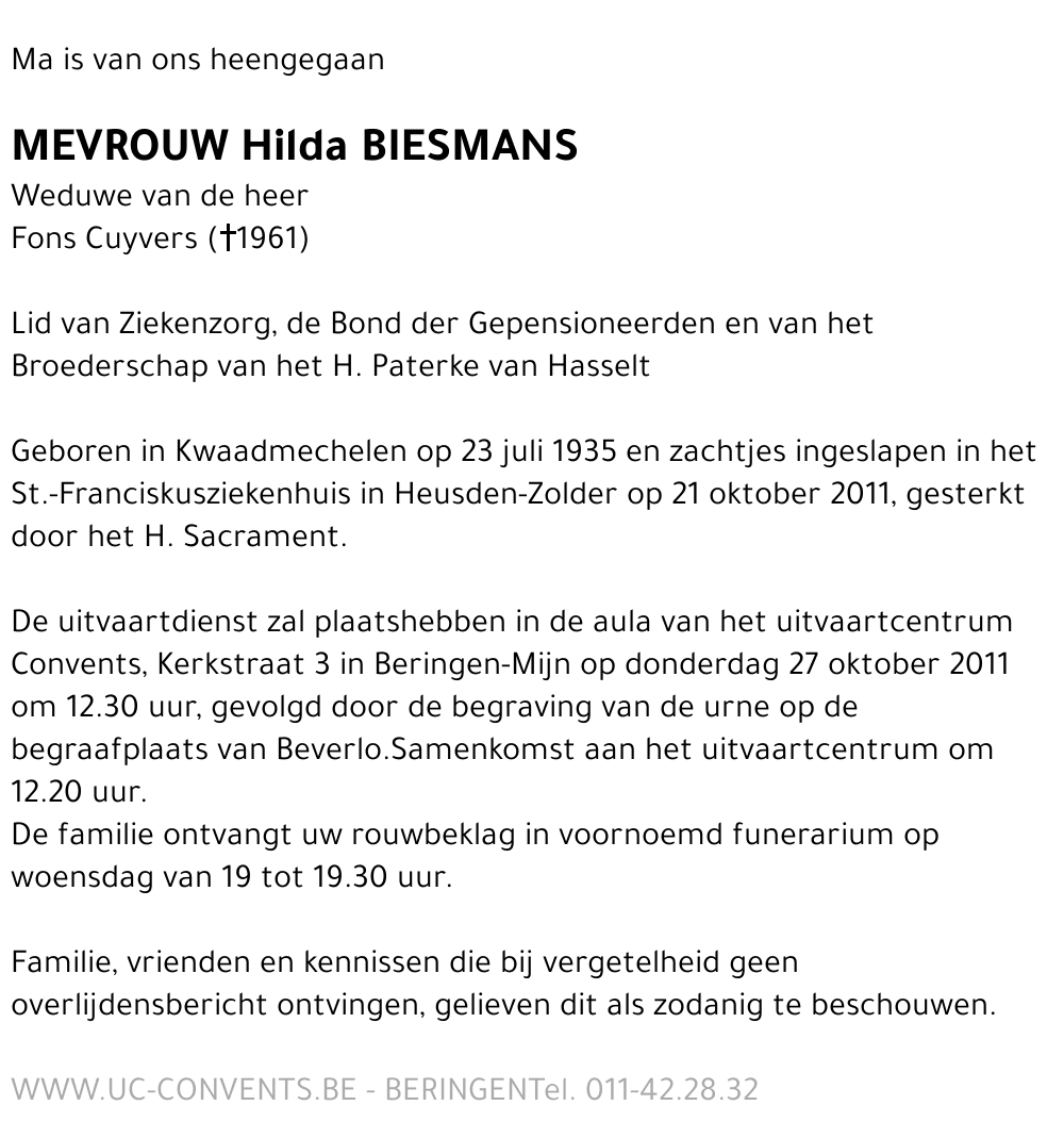 Hilda Biesmans