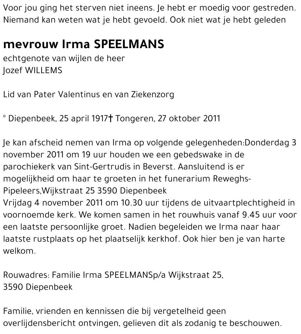 Irma SPEELMANS