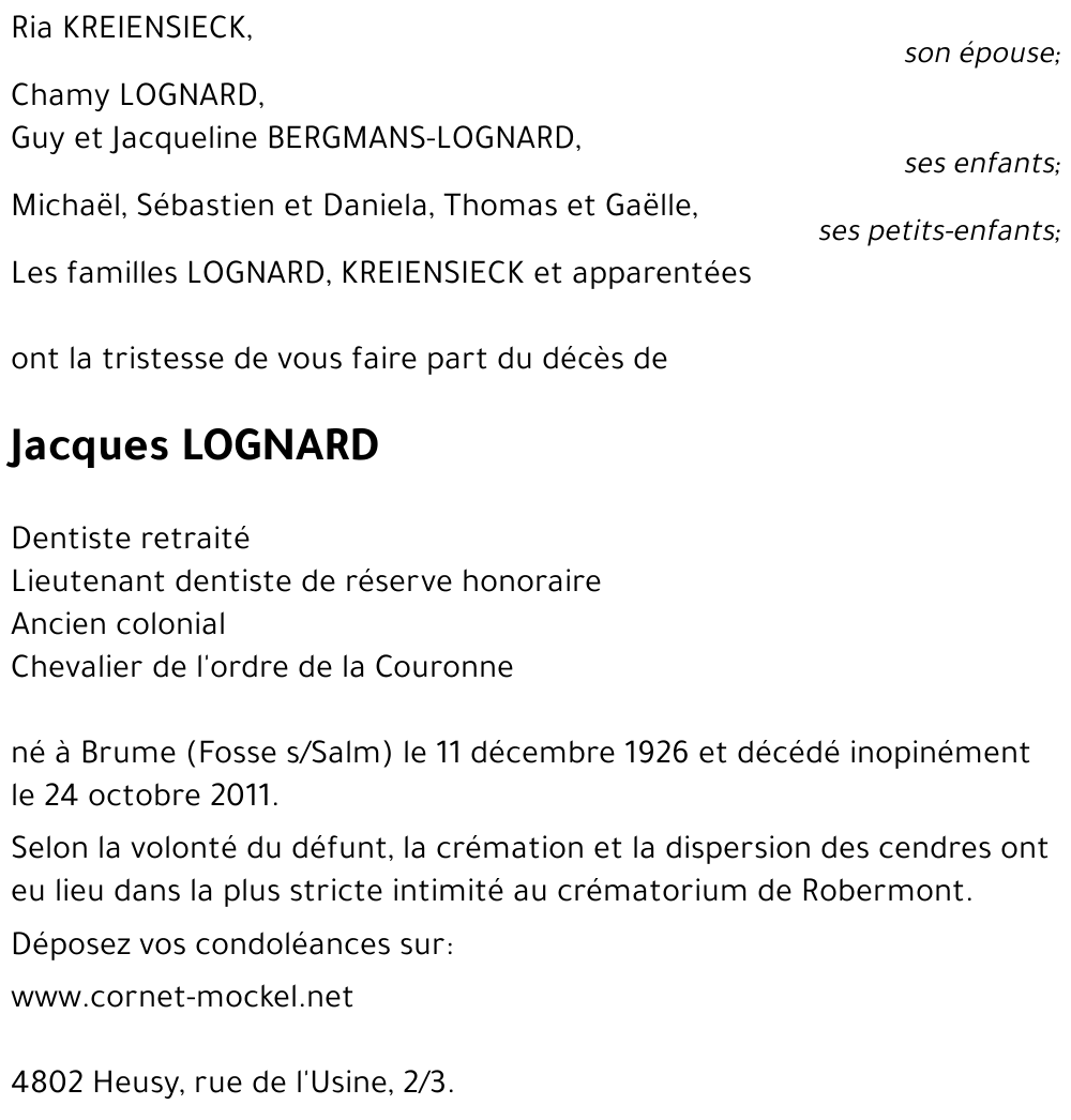 Jacques LOGNARD
