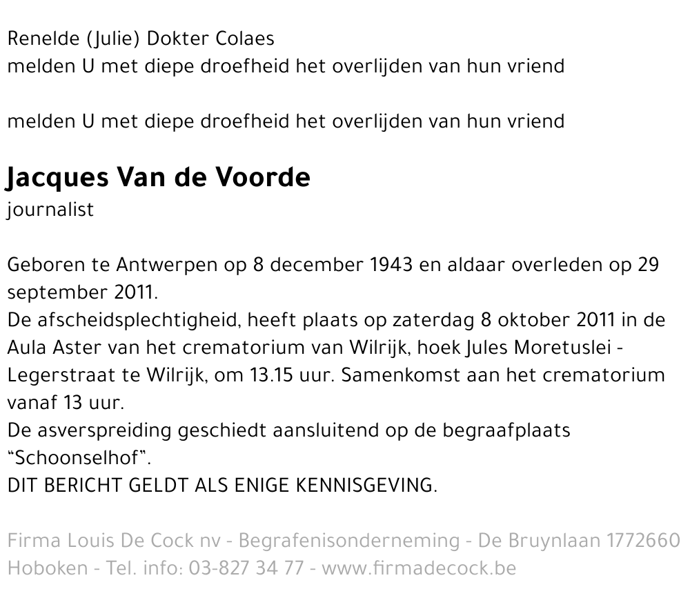 Jacques Van de Voorde