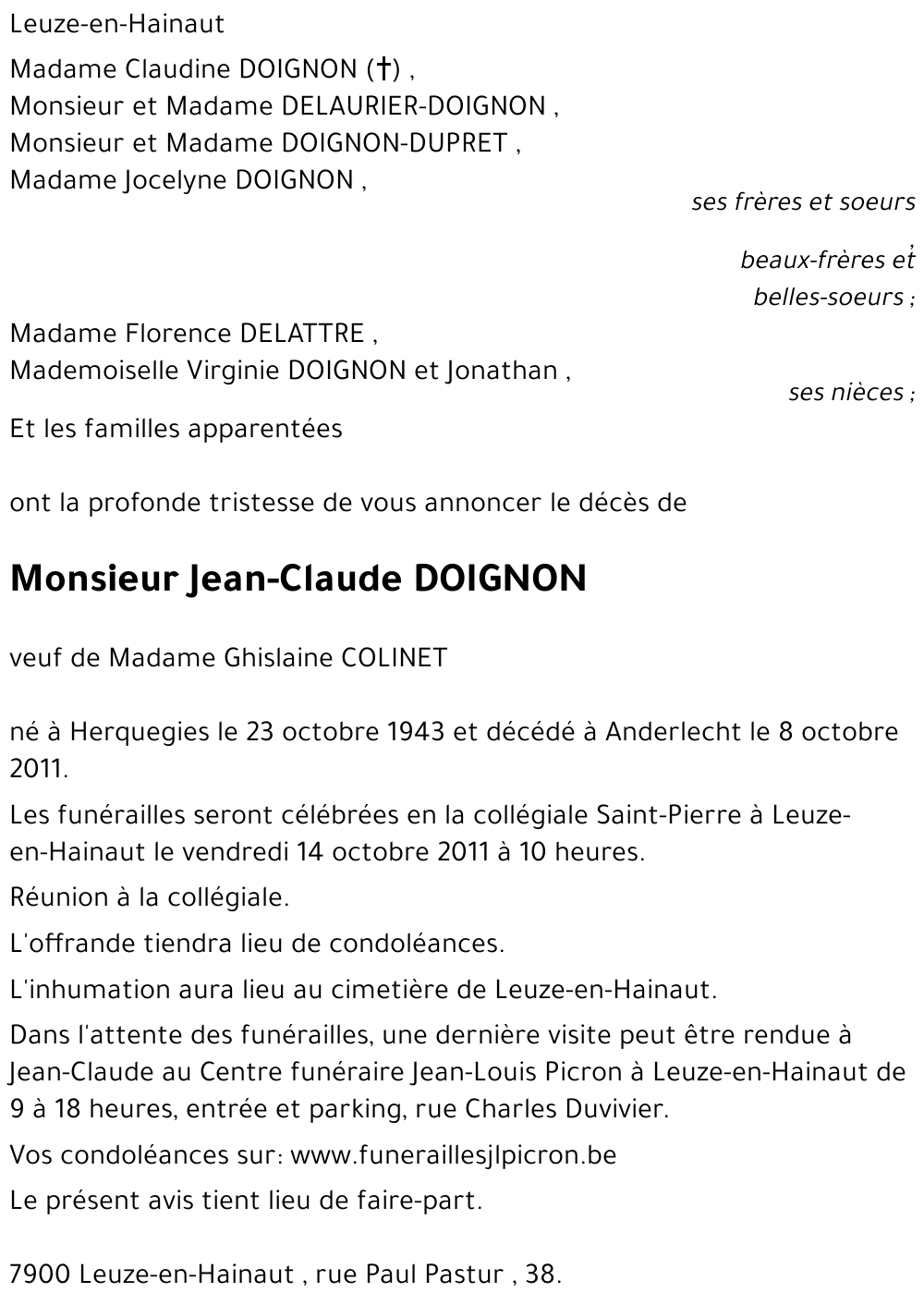 Jean-Claude DOIGNON