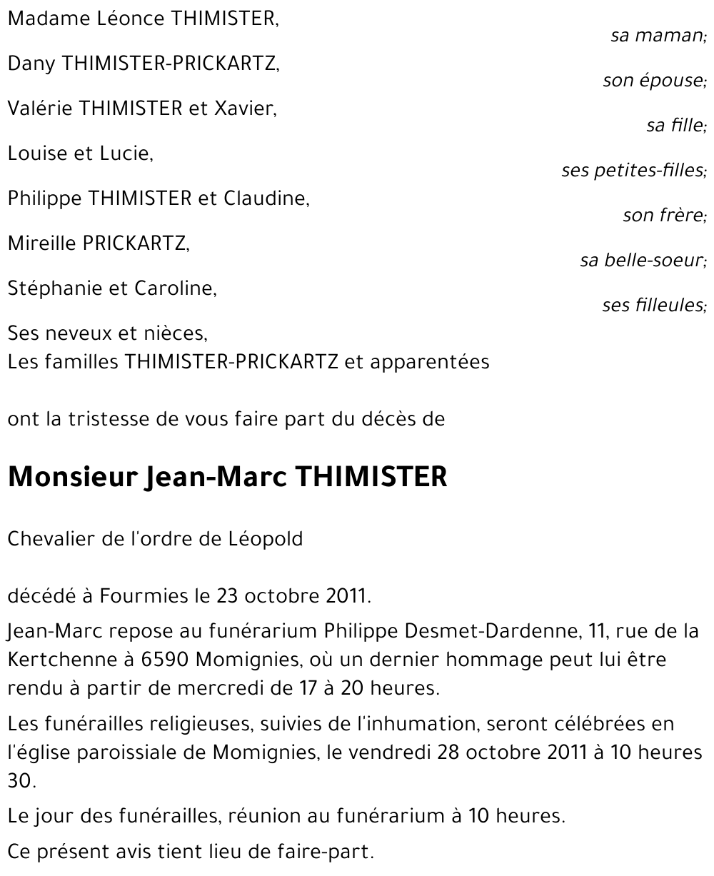 Jean-Marc THIMISTER