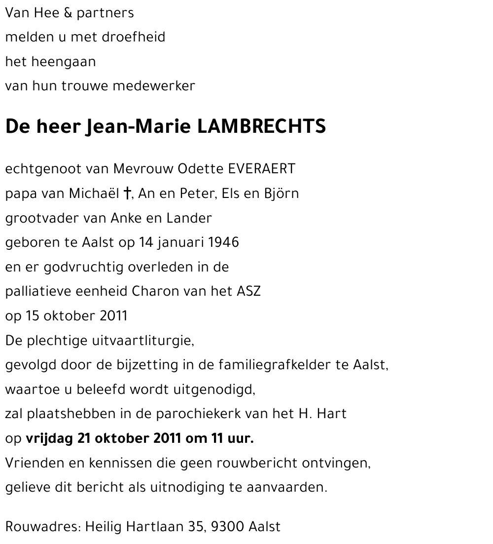 Jean-Marie LAMBRECHTS