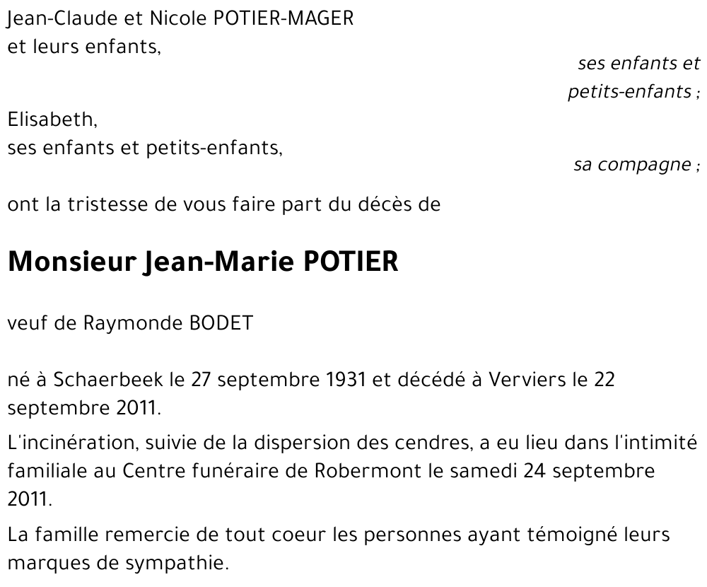 Jean-Marie POTIER