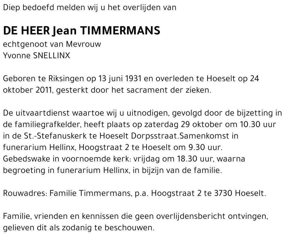 Jean TIMMERMANS