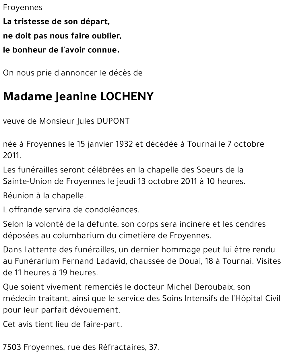 Jeanine LOCHENY
