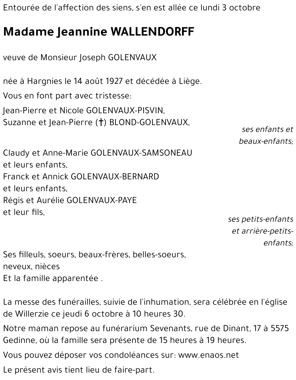 Jeannine WALLENDORFF