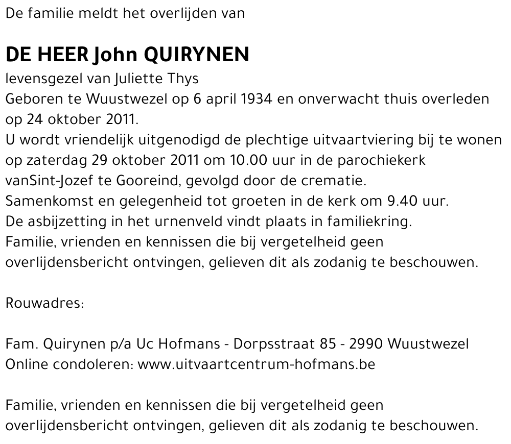 John Quirynen