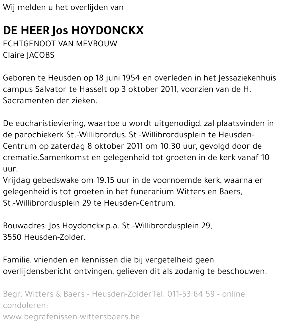 Jos Hoydonckx