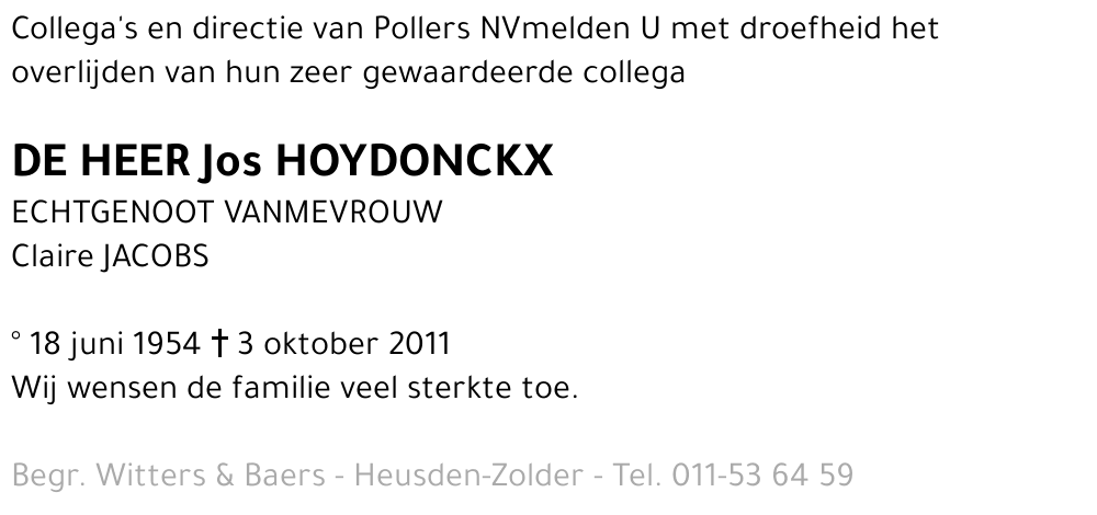 Jos Hoydonckx
