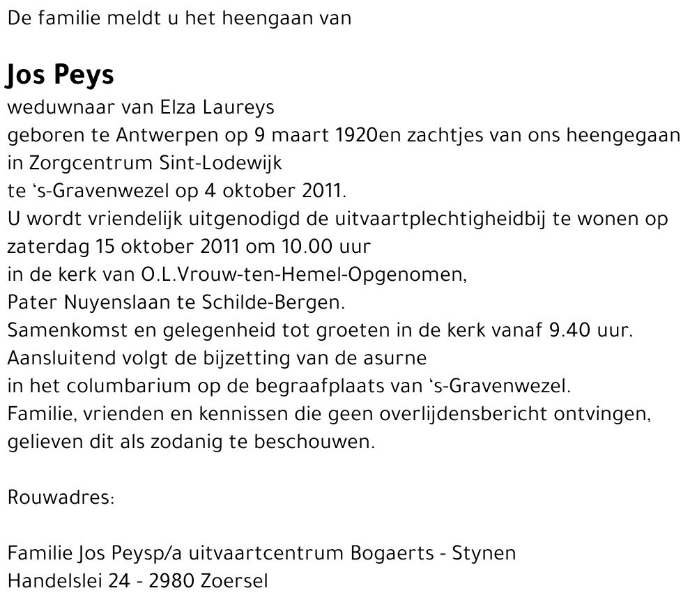 Jos Peys