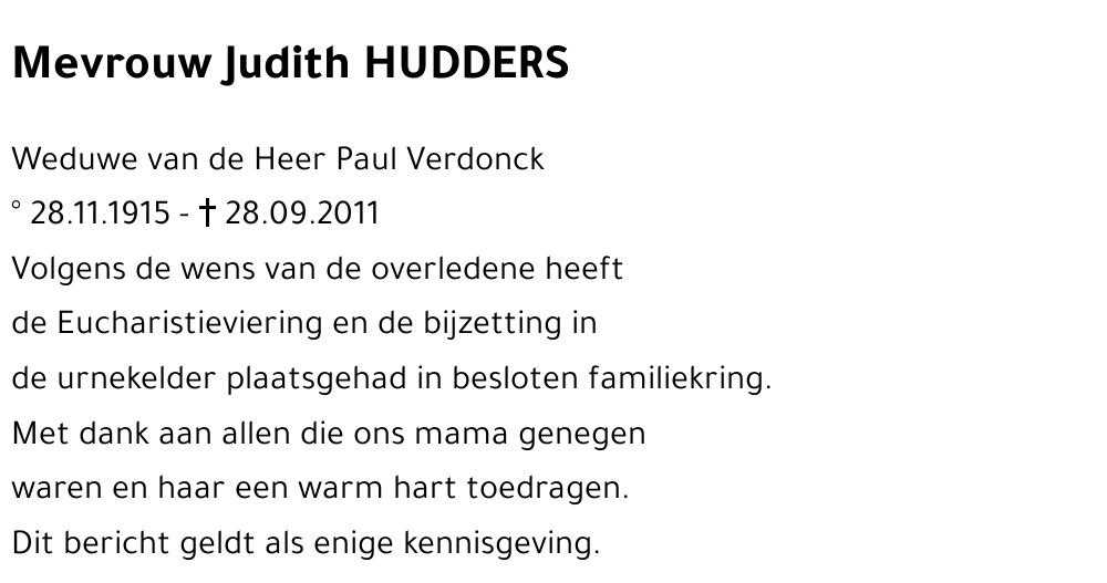 Judith HUDDERS