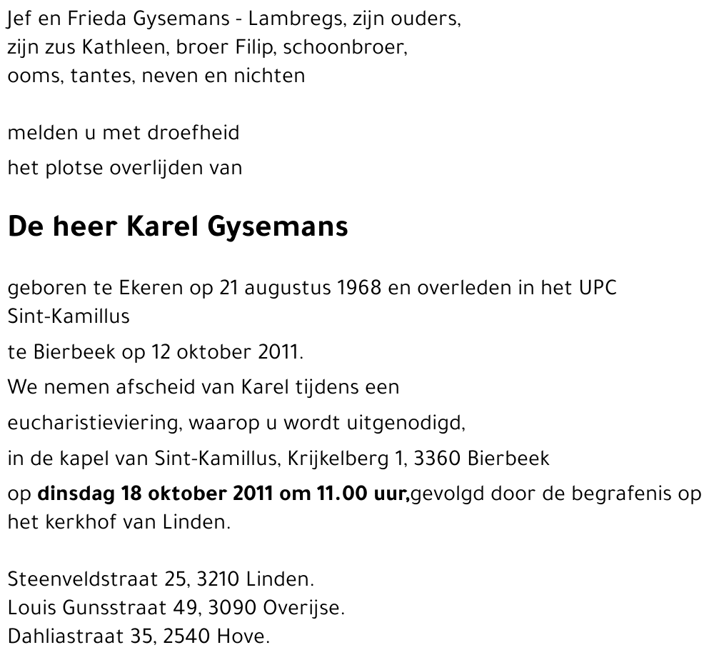 Karel GYSEMANS