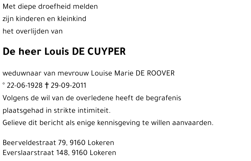 Louis DE CUYPER