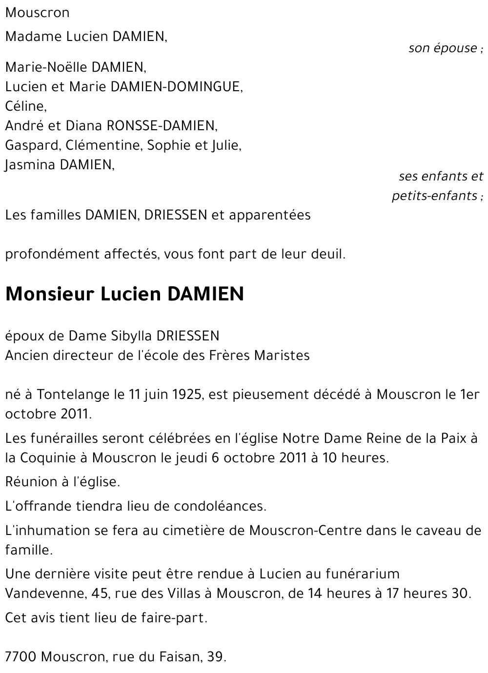 Lucien DAMIEN