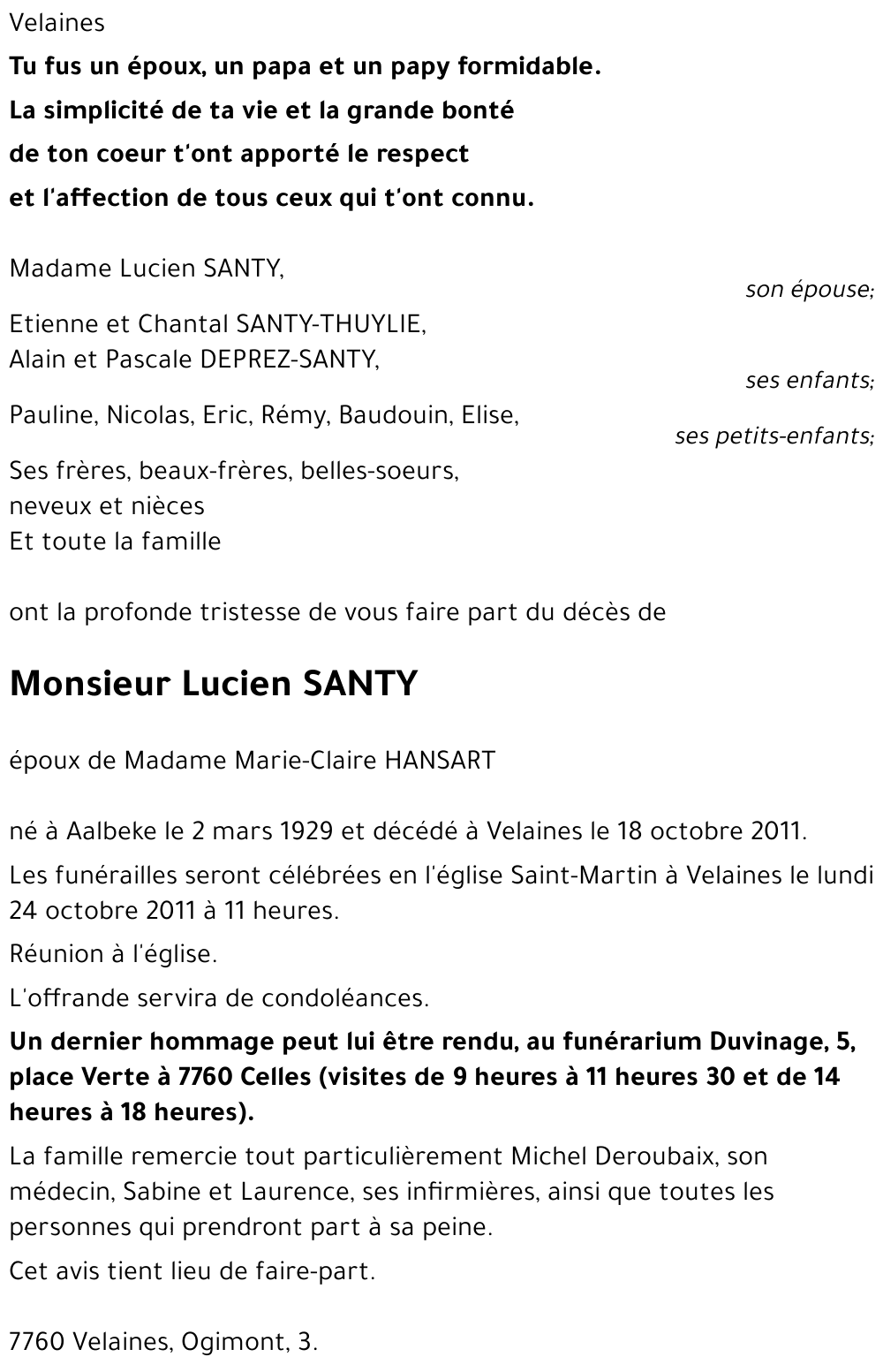 Lucien SANTY