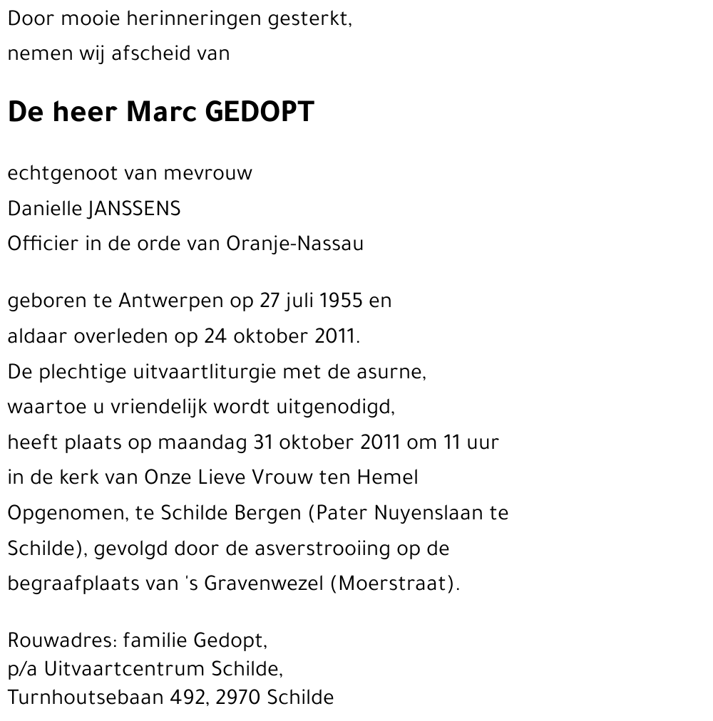 Marc GEDOPT