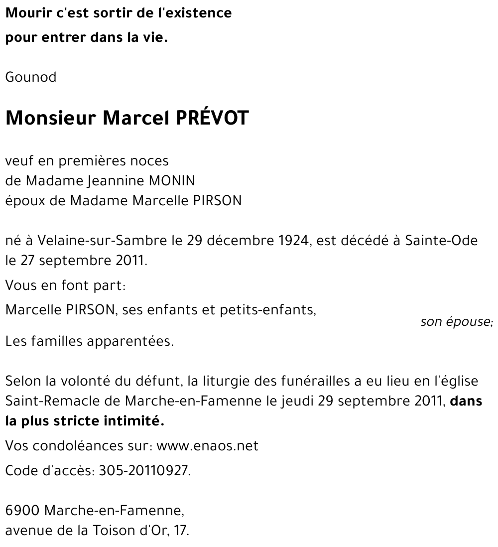 Marcel PRÉVOT