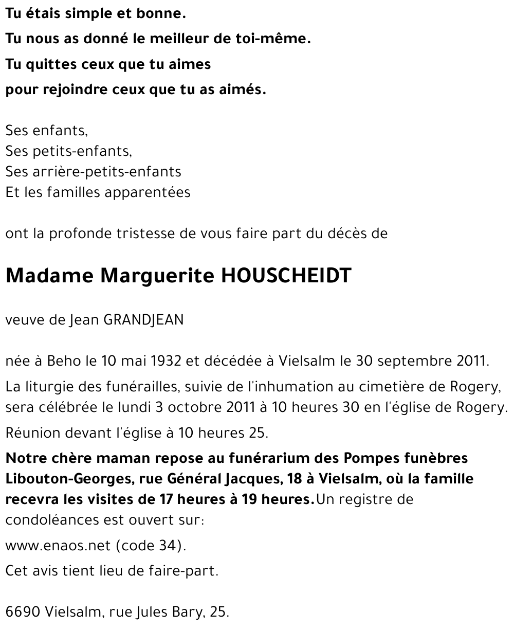 Marguerite HOUSCHEIDT