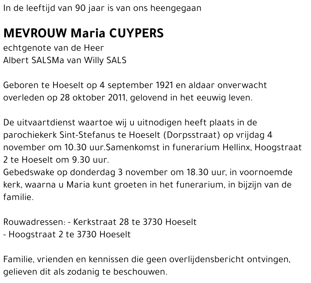 Maria CUYPERS