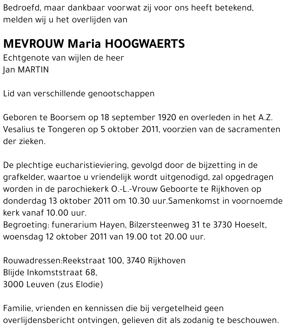 Maria Hoogwaerts