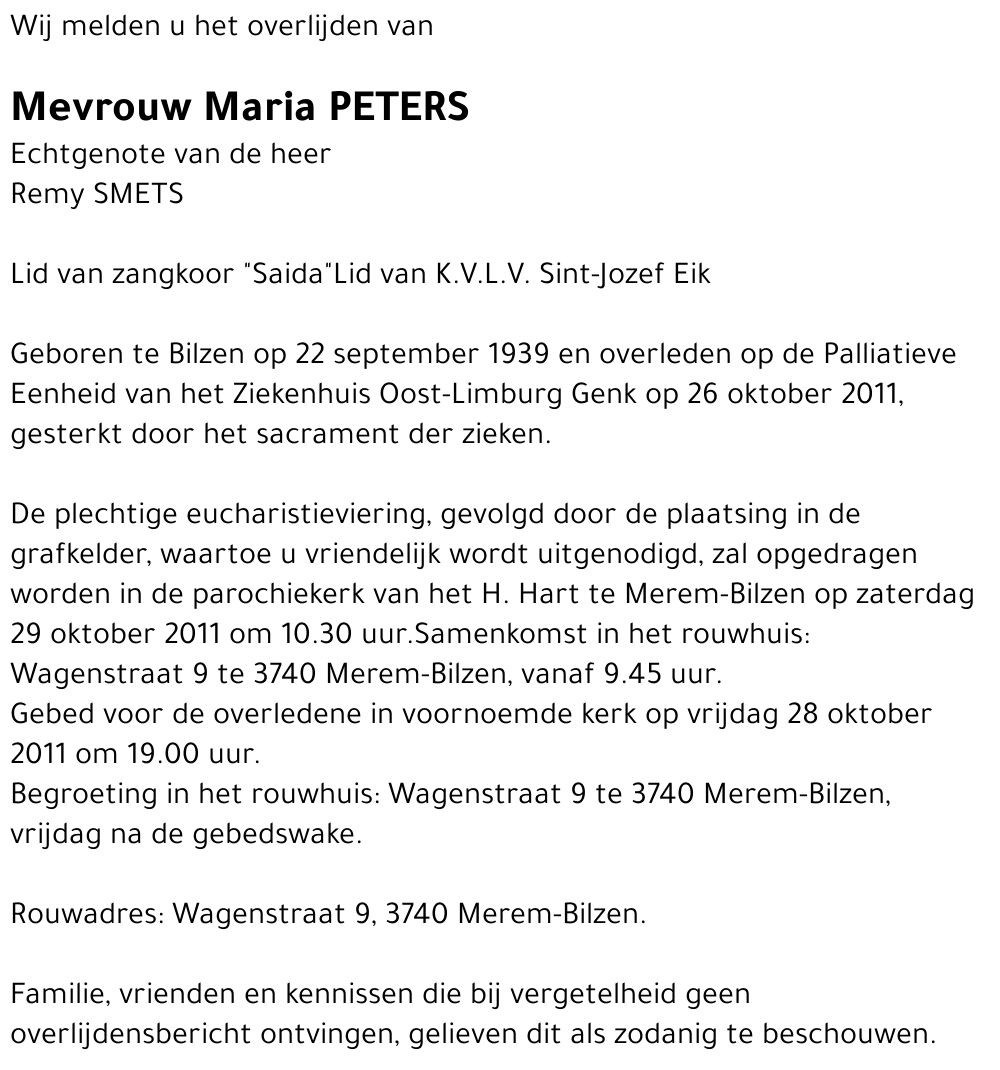 Maria Peters
