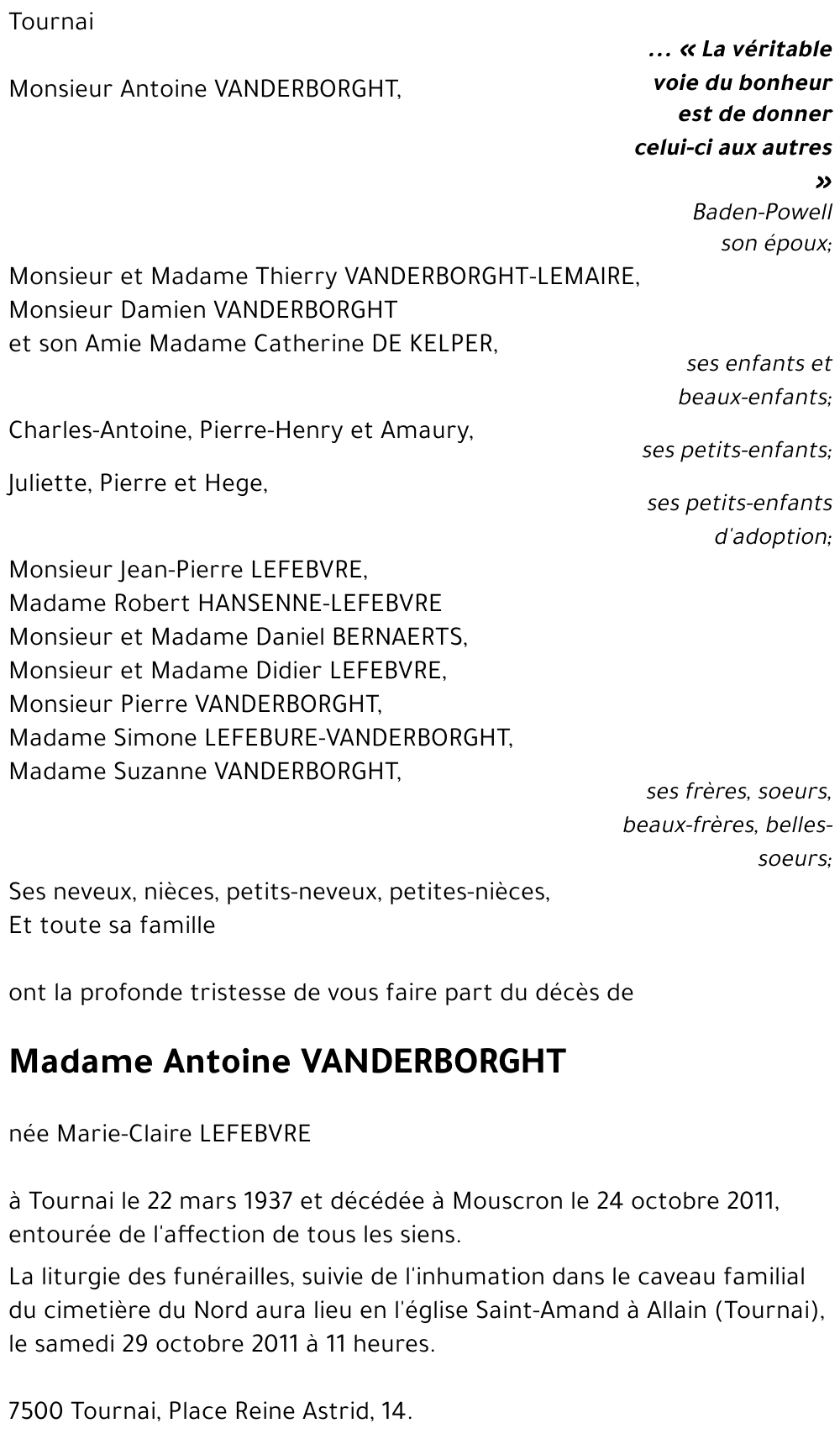 Marie-Claire VANDERBORGHT