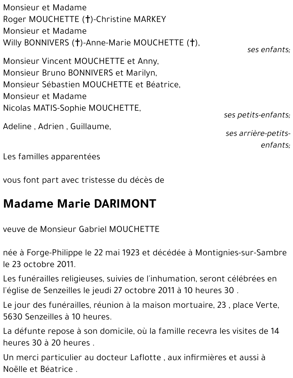 Marie DARIMONT