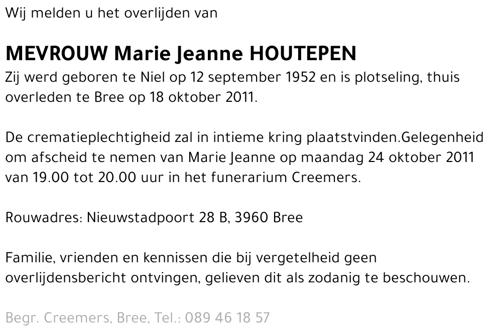 Marie Jeanne Houtepen