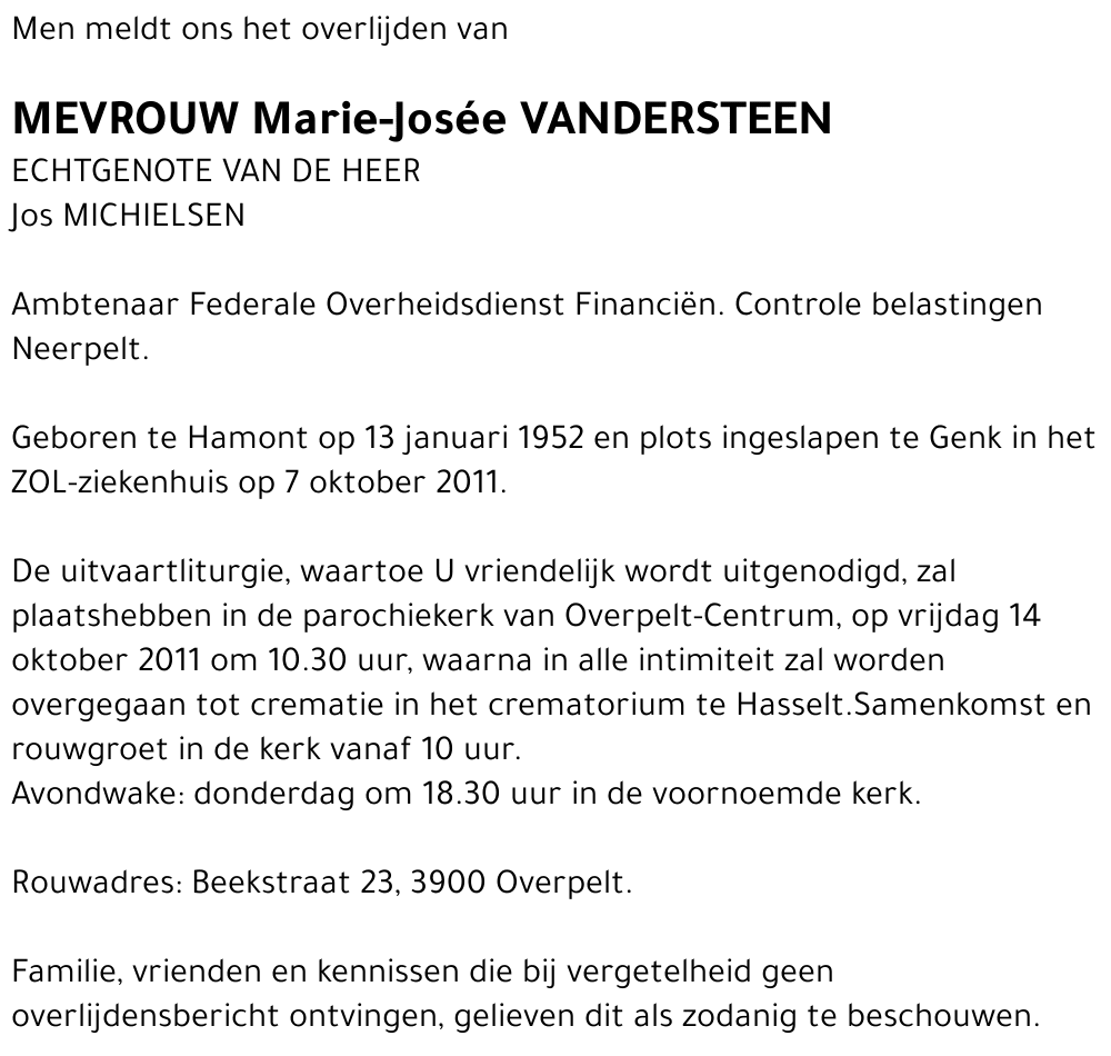 Marie-Josée Vandersteen